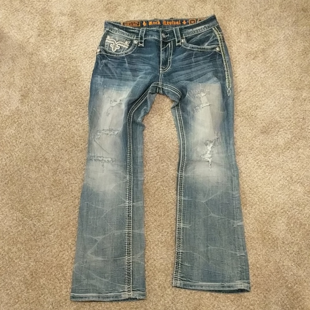 Mens Rock Revival SLIM BOOT Jeans